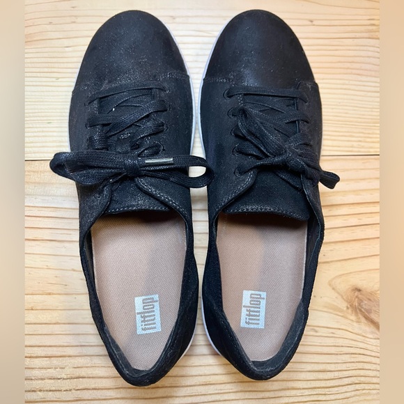 Fitflop Valencia Sneakers Women’s Size 9. Shimmery Black - Picture 3 of 7